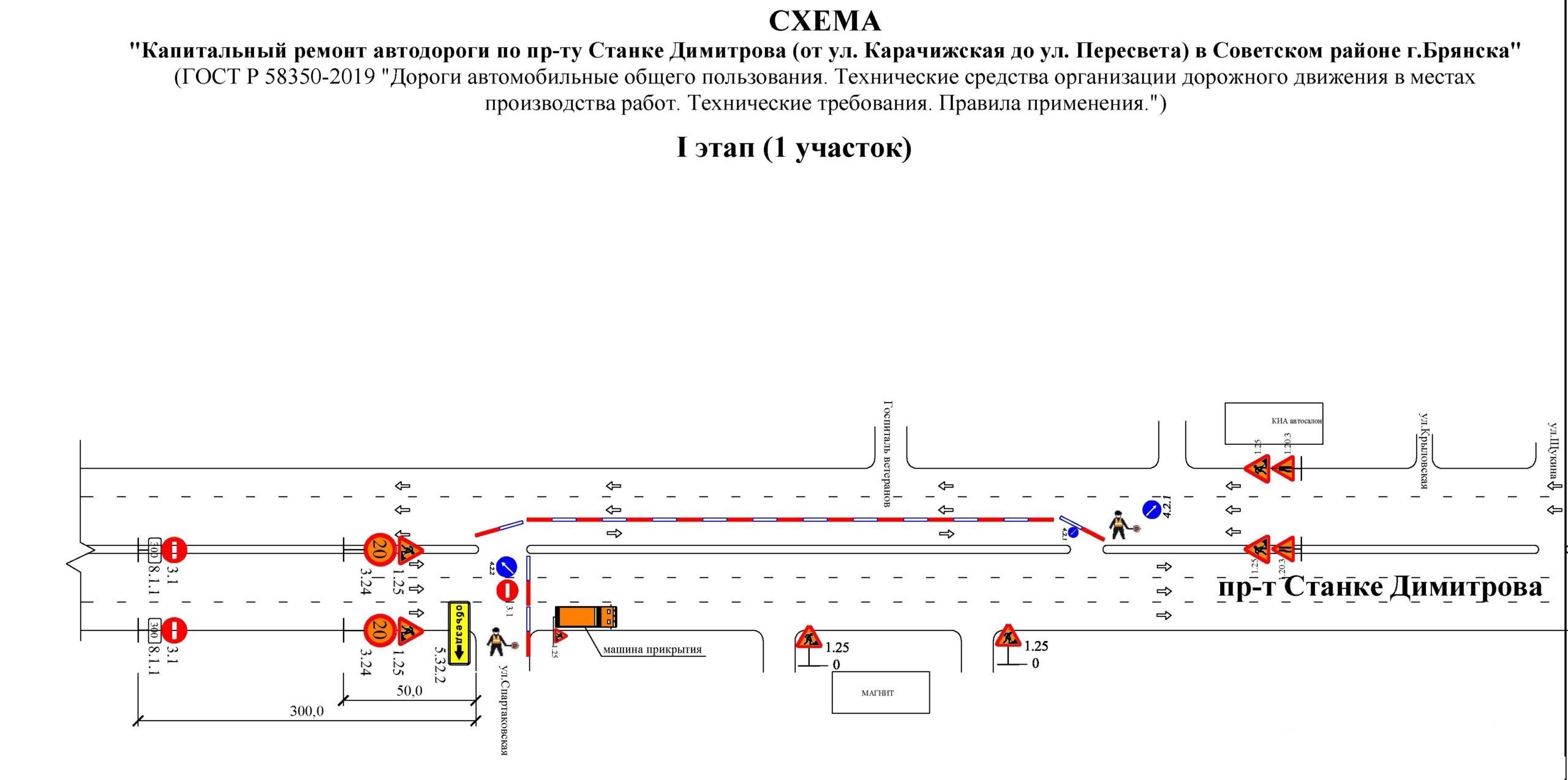 Асфальт на проспекте Станке Димитрова будут укладывать в ночное время -  Брянская городская администрация