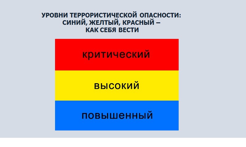 Что означает красный желтый. Синий желтый красный уровень террористической опасности. Уровни опасности синий желтый красный. Цветовые уровни опасности террористической угрозы. Продлен высокий уровень террористической опасности.